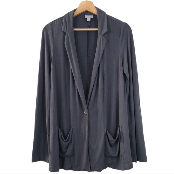 J Jill Gray Rayon Single Button Cardigan womens size XS - Picture 1 of 5